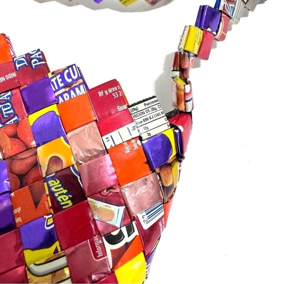 Candy Snack Wrapper Shoulder Bag Nostalgic Y2K Handmade - Picture 10 of 15